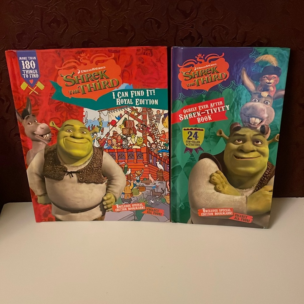 DREAMWORKS:HardcoverNew2-Shrek the Third Activitybooks.Special edition Bookmarks